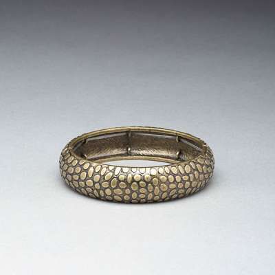 Gold Stretch Bangle, Gold, medium