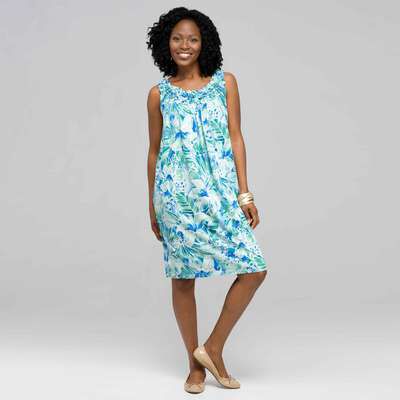 Floral Smock Tank Dress, Multi, medium