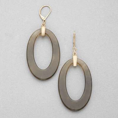 Dangle Hoop Earring, Gold, medium
