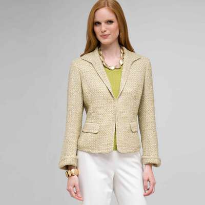 2 Pocket Trim Jacket, Keylime Multi, medium